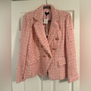 Pink Tweed Double-Breasted Women's Balzer